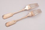 pair of forks, silver, 84 standard, total weight of items 143, 20.6 cm, 1896-1907, Vilna, Russia...