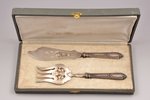 fish serving set, 2 items, silver/metal, 950 standart, France, 28.5 / 26 cm, in a box...