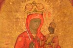 ikona, Dievmāte Visu sērojošo Prieks, dēlis, gleznota uz zelta, Krievijas impērija, 40 x 31.9 x 3.1...