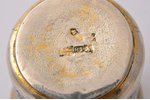 biķeris, sudrabs, 84 prove, 67.85 g, melnināšana, apzeltījums, h 6.4 cm, 1855 g., Maskava, Krievijas...