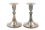 pair of candlesticks, silver, 925 standard, total weight of items (with filling material) 362.45, h...