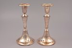 pair of candlesticks, silver, 830 standard, total weight of items (with filling material) 542.05, h...