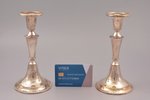 pair of candlesticks, silver, 830 standard, total weight of items (with filling material) 542.05, h...