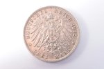 3 markas, 1912 g., J, sudrabs, Vācija, 16.62 g, Ø 33.3 mm, XF...
