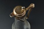 jug, silver, 800 standard, glass, h 26.2 cm, Germany...