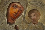 Vissvētās Dievmātes ikona "Mierinājums ciešanās un bēdās", sudrabs, gleznojums, 84 prove, Krievijas...
