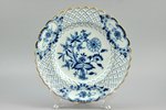decorative plate, cobalt painting, porcelain, Meissen, Germany, Ø 23.7 cm...