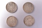 5 kopecks, 1820, 1822, 1824, 1826, silver, Russia, F...