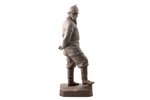 statuete, "Jermaks", čuguns, h 46 cm, svars 7200 g., PSRS, Kasli, 1964? g., nolauzts zobens...