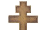 крест, Распятие Христово, медный сплав, 1-цветная эмаль, Российская империя, рубеж 19-го и 20-го век...