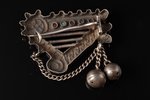 a brooch, "Kokle", silver, 6.67 g., the item's dimensions 2.9 x 3.9 cm...