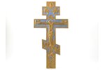 cross, The Crucifixion of Christ, copper alloy, 1-color enamel, Russia, the border of the 19th and t...