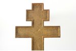 крест, Распятие Христово, медный сплав, 1-цветная эмаль, Российская империя, рубеж 19-го и 20-го век...
