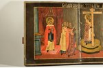 ikona, Kunga Krusta Pacelšana, sastāv no divām daļām, dēlis, gleznojums, Krievijas impērija, 18. gs....