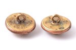 pair of official's uniform buttons, Governorate of Vilna and Livonia, Latvia, Russia, Lithuania, Ø 2...