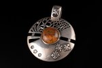 a pendant, silver, 925 standard, 18.82 g., the item's dimensions 5.6 x 4.5 cm, jasper, Ukraine...