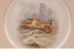 pair of plates, trading house "Alexander Nicolaiewitsch Dugin", Orel, porcelain, Russia, Ø 17.9 cm...