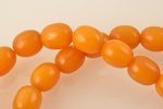 beads, largest stone dimensions 2.8 x 2.1 x 2.1 cm, bakelite, 76.10 g., lenghth 58 cm...