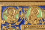 icon, Jesus Christ the Blessed Silence, copper alloy, 4-color enamel, Russia, the 19th cent., 15.3 x...