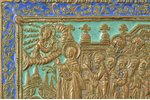 icon, Protection of the Mother of God, copper alloy, 4-color enamel, by Rodion Khrustalev, Russia, t...