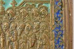icon, Protection of the Mother of God, copper alloy, 4-color enamel, by Rodion Khrustalev, Russia, t...