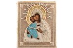 icon, Mother of God "Virgin of Tenderness" ("Eleusa"), board, painting, beadwork, Russia, the border...