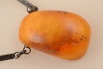 a necklace, amber, size of the largest amber stone 5.2 x 3.3 x 1.8 cm, silver, 875 standart, weight...