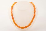 beads, 28.20 g., amber, lenghth 54 cm...