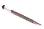 pencil, silver, 875 standard, total weight of item 15.20, 14 cm, the 20-30ties of 20th cent., Latvia...