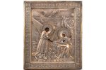 icon, Annunciation of Our Lady, board, silver, painting, 84 standard, Russia, 1898-1904, 31.6 x 27 x...