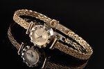 наручные часы, "Revue", золото, бриллианты, 750 проба, 22.35 г, Ø 16 мм, длина браслета 18.4 см...