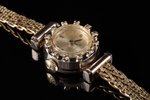 наручные часы, "Revue", золото, бриллианты, 750 проба, 22.35 г, Ø 16 мм, длина браслета 18.4 см...