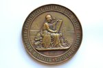 table medal, 150th Anniversary of Imperial Academy of Sciences, bronze, Russia, 1876, Ø 70 mm, 154.4...