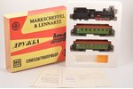 коллекционный набор "Дружба": модели 2 вагончиков и паровоза, экспортный вариант, в упаковке, Marksc...