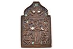 икона, Богоматерь Всех Скорбящих Радость, бронза, 3-цветная эмаль, Российская империя, 19-й век, 11....