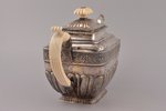 small teapot, silver, 84 standard, total weight of item 678.70, gilding, h 15.8 cm, Iganty Sazikov's...