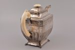 small teapot, silver, 84 standard, total weight of item 603.50, gilding, h 16.7 cm, 1838, Moscow, Ru...