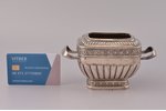 sugar-bowl, silver, 84 standard, 218.50 g, h 8.2 cm, 15.5 x 8.2 cm, by Matvey Grechushnikov, 1830, M...