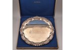 tray, silver, 925 standard, 1450.30 g, engraving, Ø 37.2 cm, James Deakin & Sons, Sheffield, Great B...