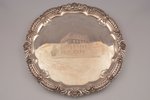 tray, silver, 925 standard, 1450.30 g, engraving, Ø 37.2 cm, James Deakin & Sons, Sheffield, Great B...