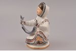 figurine, Yakut girl with fish, porcelain, Russian Federation, LFZ - Lomonosov porcelain factory, mo...