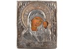 icon, 84 STANDART, icon of the Mother of God, board, silver, oklad weight 520.79 g., painting, Russi...