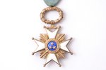 the Order of Three Stars, 5th class, silver, enamel, 875 standart, Latvia, 20ies of 20th cent., "Vil...