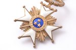 Орден Трёх Звёзд, 5-я степень, серебро, эмаль, 875 проба, Латвия, 20е годы 20го века, орденская фабр...