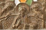 ikona, Jēzus Kristus tronī, vara sakausējuma, 5-krāsu emalja, Krievijas impērija, 19. gs. beigas, 12...