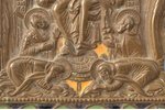 ikona, Jēzus Kristus tronī, vara sakausējuma, 5-krāsu emalja, Krievijas impērija, 19. gs. beigas, 12...