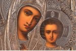 ikona, Kazaņas Dievmāte, dēlis, sudrabs, gleznojums, 84 prove, Krievijas impērija, 1908-1917 g., 17....