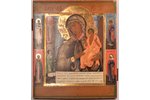 ikona, Negaidītais Prieks, dēlis, gleznojums, zeltījums, Krievijas impērija, 31 x 26.7 x 2.8 cm...