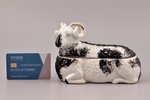 butter dish, "Ram", porcelain, M.S. Kuznetsov manufactory, Russia, the border of the 19th and the 20...
