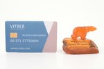 figurine, "Bear", 37.15 g., the item's dimensions 4.2 x 6.1 x 3.6 cm, base - amber, figurine - press...